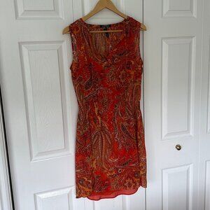 Ralph Lauren Sleeveless Orange Dress Size 8